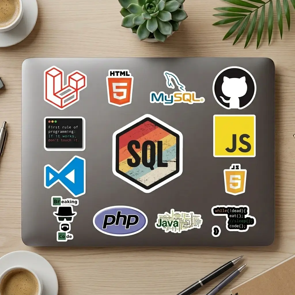 Web Developer & Programmer Vinyl Sticker Pack (13 Pieces)